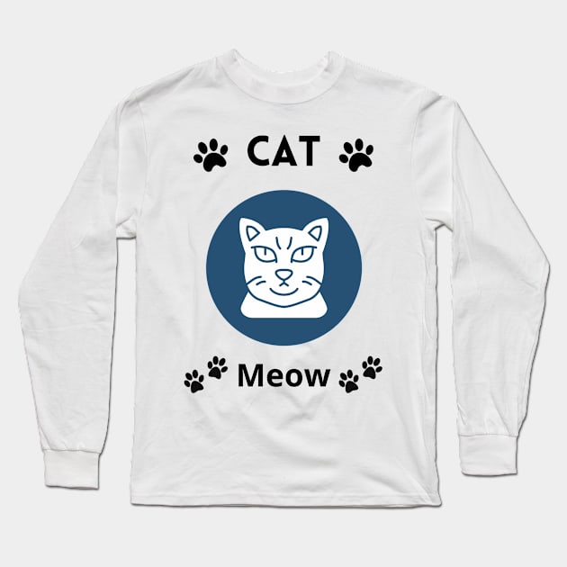 cat American Bobtail meow Long Sleeve T-Shirt by khider